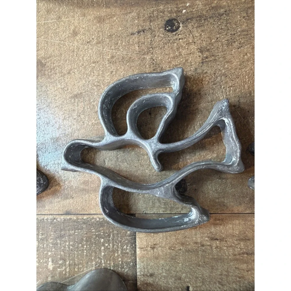 Scandinavian Rosette & Timbale Iron Pastry Mold Set 7 Pieces Total Vintage *Read